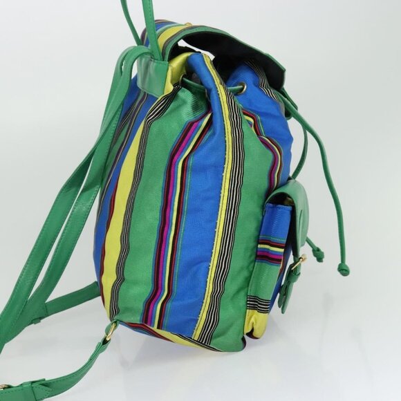 Gianni Versace Backpack Nylon Green Auth main image 6
